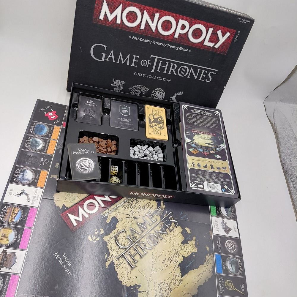 Monopoly Game of Thrones Collector's Edition Board Game HBO Complete Family Fun